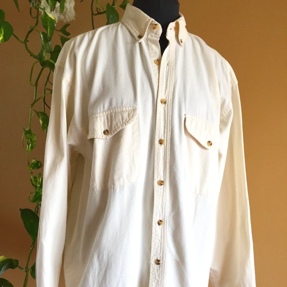 Vintage Cotton Chambray Button-Down